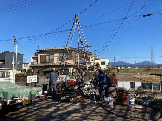 井戸の掘削工事開始のイメージ