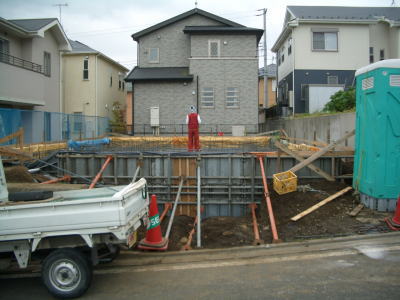 基礎配筋検査・・・・・寒かった