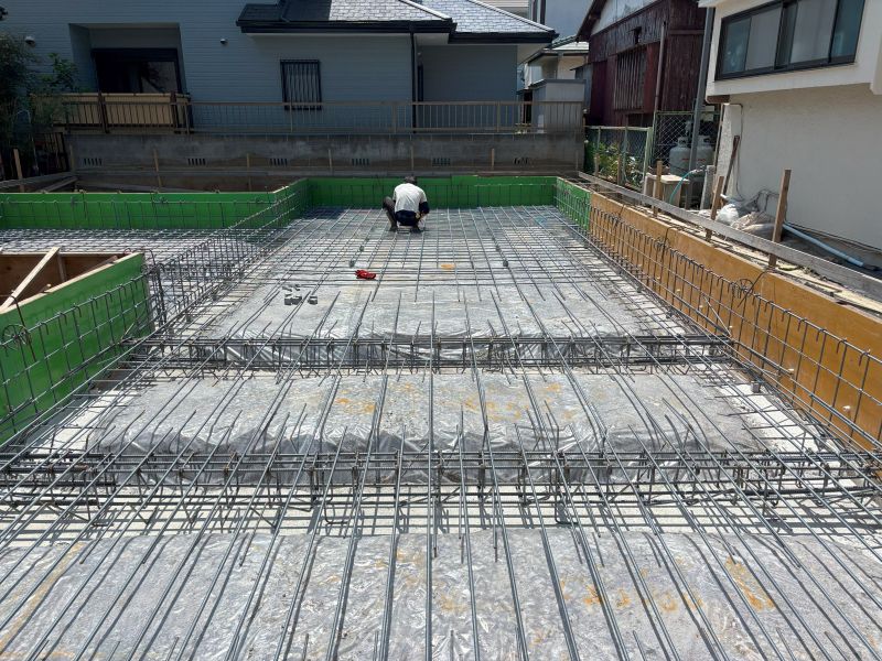 配筋工事中のイメージ
