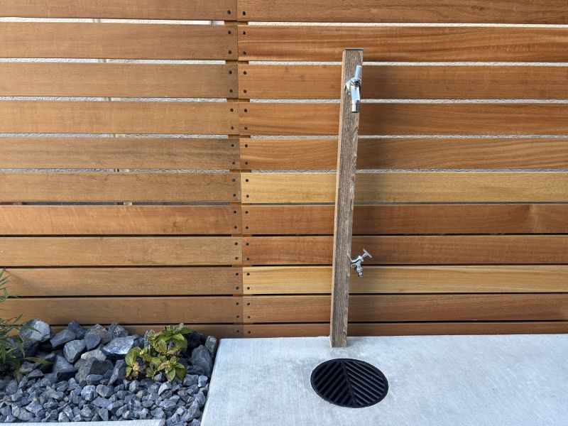 外水栓の排水パンは邪魔にならない方が良いのイメージ